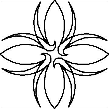 (image for) Circle 12 Flower 4 Point-L03280*